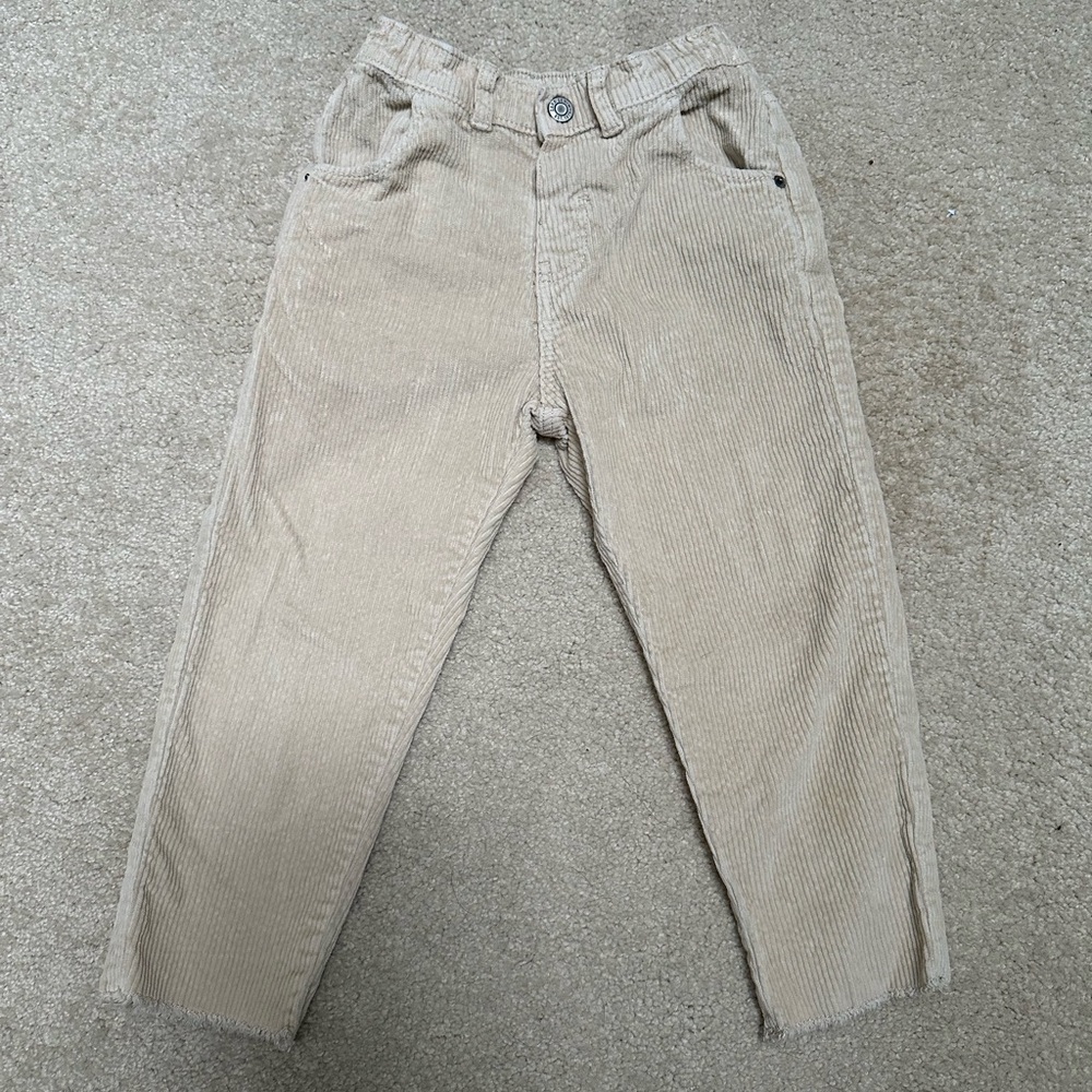 ZARA Kids 2-3yr Ecru corduroy pants